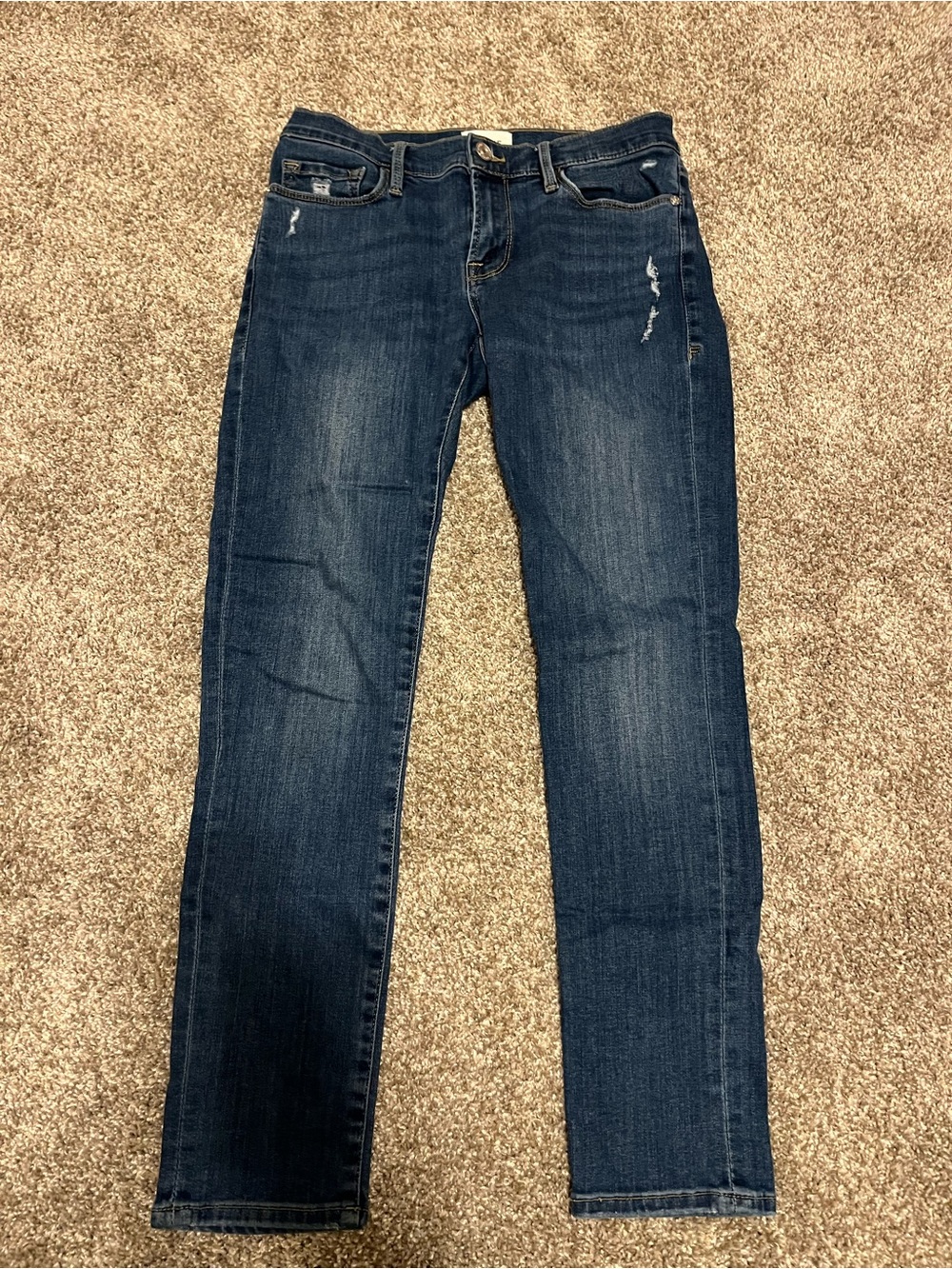 Frame Denim Women's Dark Blue Straight Leg Jeans